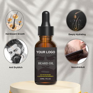 Produit phare : Huile de croissance de barbe pour homme avec hydratant non gras à l'huile d'argan et de jojoba pour nourrir et prévenir la chute de la barbe - Product Image 2