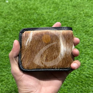Handmade Cowhide Leather <b>Wallet</b> Hair On Hide Slim Bifold <b>Wallet</b> <b>Card</b> <b>Holder</b> Leather <b>Wallet</b> Minimal Design - Product Image 1