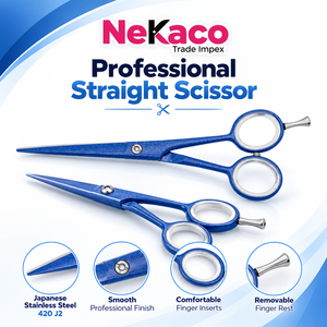 Ciseaux de coiffure professionnels japonais en acier inoxydable 420 J2, poignée ergonomique, dureté 55-56HRC, pour coiffeurs et barbiers - Product Image 3