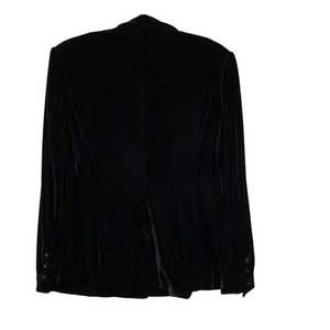 Blazer en velours noir italien vintage des années 90 : veste rétro pour femme - Product Image 2
