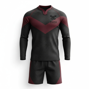 Maillot de rugby personnalisé pour équipe, uniforme professionnel sublimé, séchage rapide, respirant, antibactérien, vêtements de sport courts de haute qualité - Product Image 1