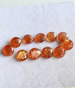 Pierres précieuses naturelles de 8 mm en pierre de soleil, facettées, rondes et calibrées – Achetez maintenant en gros des pierres brutes pour la fabrication de bijoux – Fournisseur en ligne pour revendeurs - Product Image 1