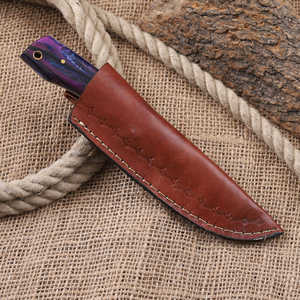 Cuchillo de caza nórdico de hoja fija de acero 12C27 con punta de gota y mango de resina de grado industrial, personalizado OEM, con acabado ácido. - Product Image 5
