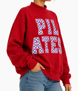 Pull universitaire personnalisé et confortable pour femme, style preppy, en chenille, avec broderie de lettres, vêtements de campus universitaire grec - Product Image 2