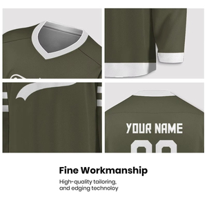 เสื้อฮอกกี้น้ำแข็งไซส์ใหญ่พิเศษ รุ่นใหม่ คุณภาพเยี่ยม ผลิตจากโพลีเอสเตอร์ 100% พิมพ์ลายแบบซับลิเมชั่น ดีไซน์ปรับแต่งได้ มีตัวอย่างฟรี - Product Image 2