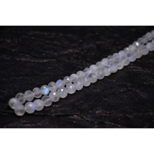 Cuentas facetadas de piedra lunar arcoíris de cristal natural sueltas al por mayor para la fabricación de joyas - Product Image 5