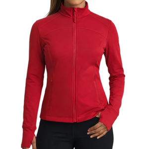 Yoga <b>Jacket</b> For Women's Lightweight Nylon Spandex <b>Workout</b> Sportswear Stretchy Fabric Zip Up Long Sleeve Yoga <b>Jacket</b> Women's - Product Image 1