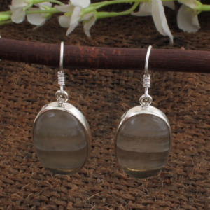 Pendientes de Fluorita Ovalada Natural al por Mayor, Pendientes de Plata de Ley 925 con Piedras Preciosas para Mujer, Joyería Fina a Precio de Fábrica - Product Image 4
