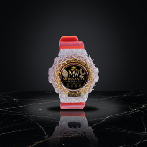 Reloj de Cuarzo Moissanite de Lujo con Incrustaciones de Moissanite, 40 mm, Cristal de Zafiro, Correa de Silicona, Unisex - Product Image 1