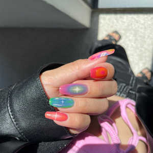 Ongles en gel pressés de qualité salon 100% réels coréens, autocollants pour ongles en gel, manucure, vegan, sans cruauté, non toxique, personnalisés - Product Image 3