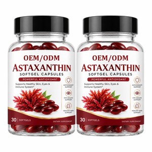 Capsules d'astaxanthine de haute qualité 12 mg, complément naturel d'astaxanthine, antioxydant premium en gélules pour hommes et femmes - Product Image 2