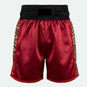 Wholesale Muay Thai Style Satin Breathable Lightweight Baggy Loose Fit Performance Training Shorts Custom Design Elastic Waist - Product Image 6