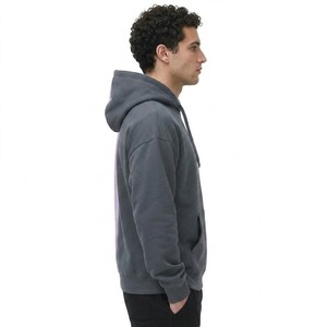 Sudadera con Capucha Premium Color Gris Púrpura con Bloques de Color, para Hombre y Mujer, Talla Grande, de Forro Polar, con Capucha, Personalizable con Logotipo, Estilo Urbano - Product Image 3