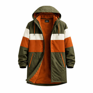 Unisex Long Swim Parka Coat, Waterproof <b>Windbreaker</b> with Hood and Inner Fleece <b>for</b> Swimming, Surfing, and <b>Beach</b> Activities - Product Image 3