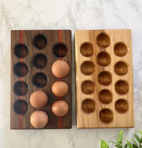 Customizable Wooden <b>Egg</b> Tray Rectangular Kitchen Countertop <b>Storage</b> Rustic Eco-Friendly Wooden <b>Egg</b> Holder for Home Use - Product Image 3