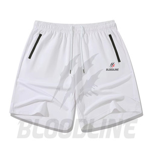 Pantalones Cortos Deportivos Negros para Hombre Bloodline, Cintura Media, Cordón Ajustable, Secado Rápido, Logotipo Frontal, Estilo Casual - Product Image 2