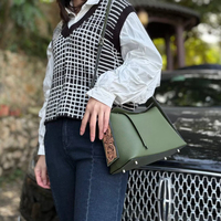 Sac à bandoulière pour femme en cuir véritable de luxe, fermeture éclair, motif floral tendance, haute qualité, logo vierge, vente chaude