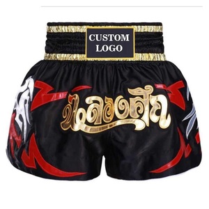 Pantalones Cortos Deportivos de Muay Thai de Satén Premium, Transpirables, Ligeros, de Secado Rápido, para Entrenamiento y Combate - Product Image 1