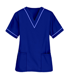 Uniforme de Enfermería de Alta Calidad, Talla Grande, Manga Corta, Colores Cómodos, Algodón Informal con Diseño de Malla Sólida, Sostenible y Elegante - Product Image 4