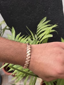 Handmade Pure <b>Copper</b> Braided Cuff Bangle Solid Metal <b>Copper</b> Craft Wheat Plait Healing Jewelry For Men and Women Plain OEM - Product Image 6