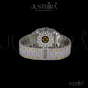 Reloj de Diamantes Moissanite Elegante para Unisex, Reloj de Pulsera de Lujo con Brillantes, Disponible al Mejor Precio, Venta al Por Mayor - Product Image 5