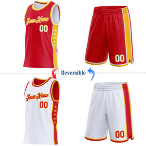 Ensemble d'uniformes de basketball réversibles personnalisés pour hommes, maillot et short en mesh, vente en gros, vêtements d'équipe de haute qualité, vente en gros - Product Image 1