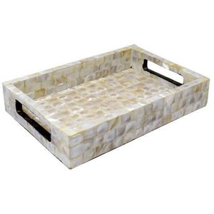 Bandeja de diseño de calidad con incrustaciones de nácar, bandeja de servir de nácar, bandeja de MDF, bandejas decorativas, bandeja de resina al mejor precio al por mayor. - Product Image 5