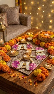 Portavelas Decorativo de Latón Hecho a Mano, Portavelas Marroquí, Linterna para Bodas, Navidad, Diwali, Decoración Festiva para el Hogar, Ecológico - Product Image 6