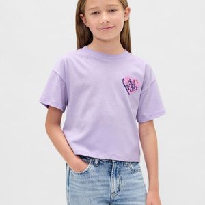 Camiseta Moderna para Niñas, Corte Ajustado, Tejido Acanalado, Manga Corta de Verano, Estilo Vintage, Cómoda para Uso Diario, Moda Infantil - Product Image 2