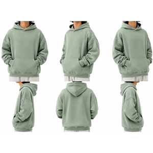 Vente en gros de sweats à capuche oversize unisexes personnalisés en coton molletonné épais, streetwear, fabricant de vêtements OEM ODM, marque privée, sur mesure - Product Image 6