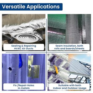 Cinta de Aluminio Profesional para HVAC, 2" x 150 pies, 6 Mil, Plateada, Resistente a Desgarros, de Alta Resistencia - Product Image 3