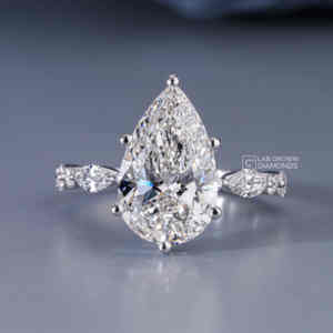 Marquise Pear & Round Lab Grown Diamond <b>Ring</b> S925 <b>Silver</b> White Metal Luxury 9 Piece 5.13ct EF Clarity <b>Statement</b> <b>Ring</b> for Women - Product Image 2
