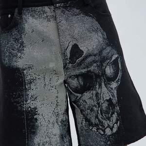 2026 Men Fashion <b>Stretch</b> Causal Short Jeans Denim Shorts Blue Black Denim Swear Men's Shorts Canvas Fabric High Street - Product Image 5