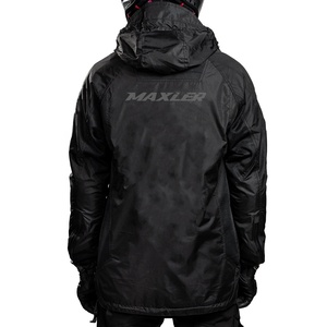 Sweat à capuche de moto polaire Streetwear d'hiver personnalisé avec armure rembourrée impression numérique à bas quantité minimale de commande pour motards - Product Image 3