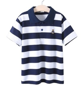 Polo décontracté d'été pour garçons, en polyester/coton respirant, à manches courtes, pour grands et petits enfants, doux et confortable - Product Image 6