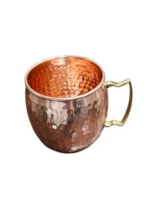 Luxury Hammered Copper Moscow Mule <b>Mug</b> with Brass Handle Bar Accessories - Product Image 2