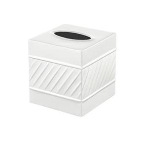 Boîte à mouchoirs en métal doré brossé, artisanale, avec bordure gaufrée, pour accessoires de salle de bain, cube à serviettes pour décoration moderne de la maison - Product Image 3