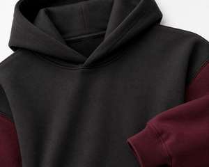 Sweat-shirt à capuche color-block pour homme, pull à manches régulières en polaire polyester tricoté, vêtement d'été décontracté, streetwear - Product Image 6