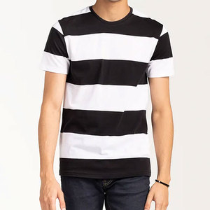 T-shirts à manches courtes pour hommes de haute qualité, logo personnalisé, coupe classique, polyester/coton, respirant et à séchage rapide - Product Image 1