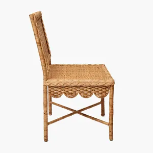 Natural Rattan Dining <b>Chair</b> Handmade Wicker <b>Chair</b> Boho Furniture Vintage Style Kitchen Dining Room <b>Chair</b> Home Furniture - Product Image 2