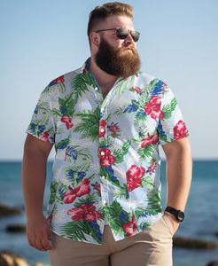 Camisa de Hombre con Cuello Camp Collar, Manga Corta, Estampado Tropical Hawaiano, Casual de Playa, con Botones, Colorida, para Verano - Product Image 6
