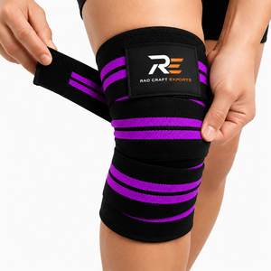 Vendas de compresión profesionales de alta calidad para rodillas: potente compresión, ajuste cómodo y estabilidad mejorada para entrenamiento con pesas. - Product Image 5