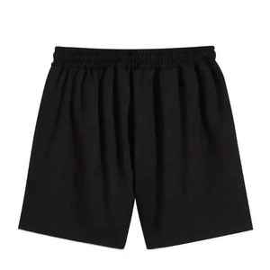 Pantalones Cortos Bermuda Marrones para Hombre con Diseño de Recortes Blancos, Cintura con Cordón Ajustable, Pantalones Cortos Casuales de Algodón - Product Image 4