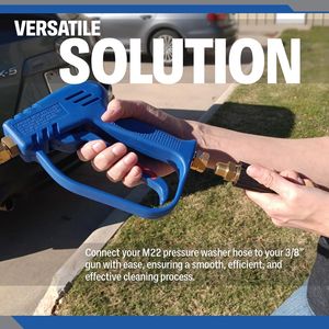 Adattatore in ottone da 3/8'' NPT maschio a M22 14mm per idropulitrice, attacco per idropulitrice da 4500 PSI, parte per attrezzatura di pulizia - Product Image 4