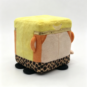 Peluche de mono personalizado con sombrero amarillo y ribete dorado, peluche de mono con estampado de leopardo, peluche de mono con ojos grandes bordados - Product Image 2