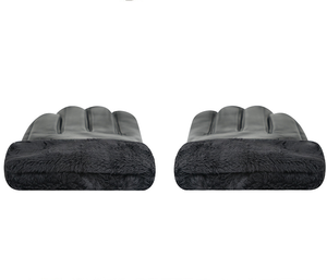 Gants en cuir longs jusqu'au poignet, thermiques, non doublés, décontractés, pour l'hiver, usage quotidien, style uni - Product Image 5