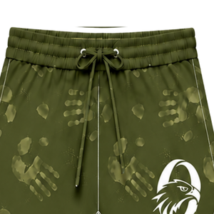 Olive Green <b>White</b> <b>Swim</b> <b>Shorts</b> Lightweight Quick Dry Breathable Drawstring Waist Training Performance Athletic Swimming - Product Image 5