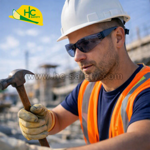 Gafas de Seguridad sin Marco de Policarbonato P802-A, Lentes Antirrayaduras/Antivaho, Certificación CE, Ligeras y Duraderas para Uso Industrial Diario - Product Image 4