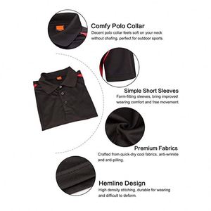 เสื้อโปโลผู้ชายแขนสั้นสีขาว ผ้าถัก แต่งสีบลูบล็อก แห้งเร็ว สวมใส่สบาย ทรงปกติ - Product Image 6
