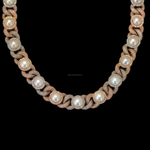 Gold Plated Custom Design Zircon 925 Sterling Silver <b>Rope</b> <b>Chain</b> Trendy Rapper's Necklace Women's for Certified - Product Image 6
